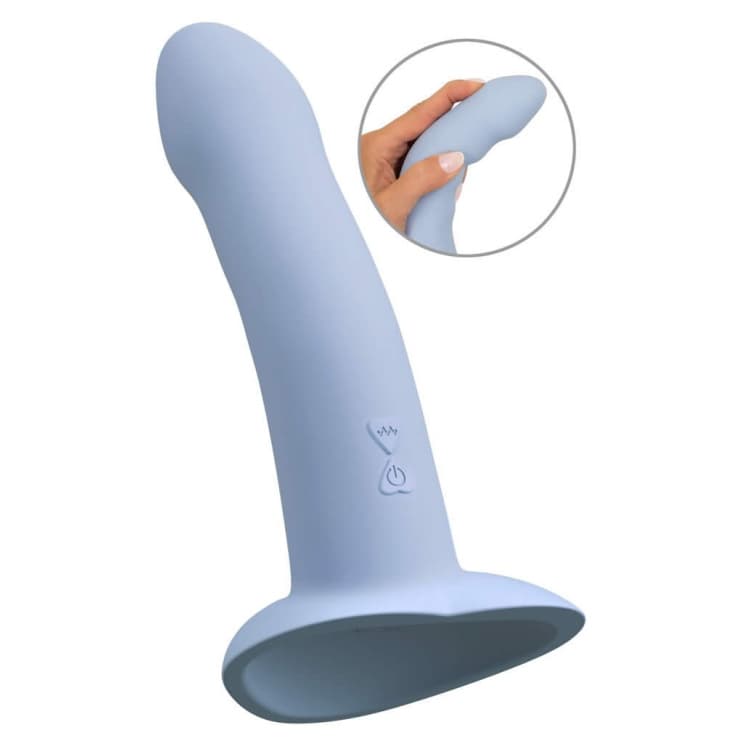 Heart Guy Blue Vibrator med Sugekop