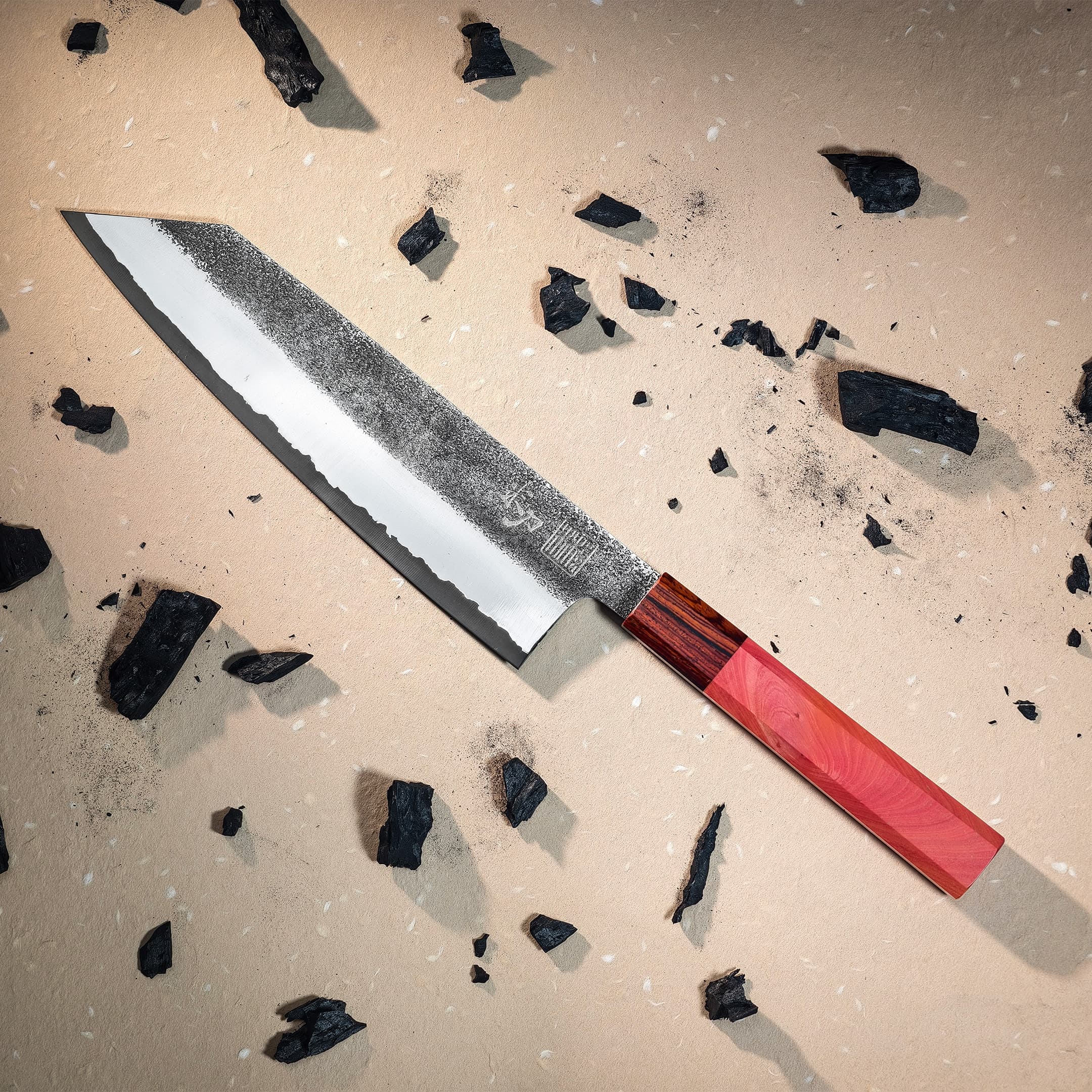 Aogami Blue Steel Nr. 2 Kokkekniv [FORGE] - Ash & Chrome