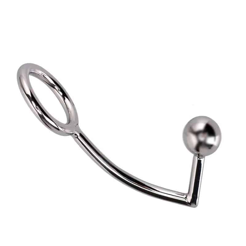 Bound Metal Penisring med Anal Plug