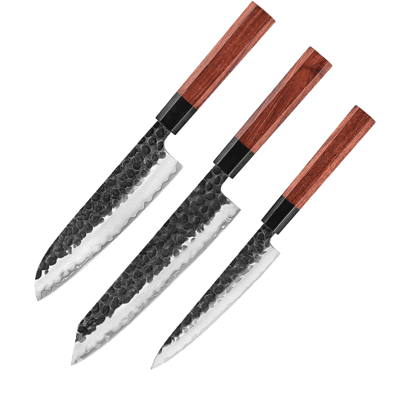 Japansk knivsæt | Santoku Bunka Petty | Tanuki