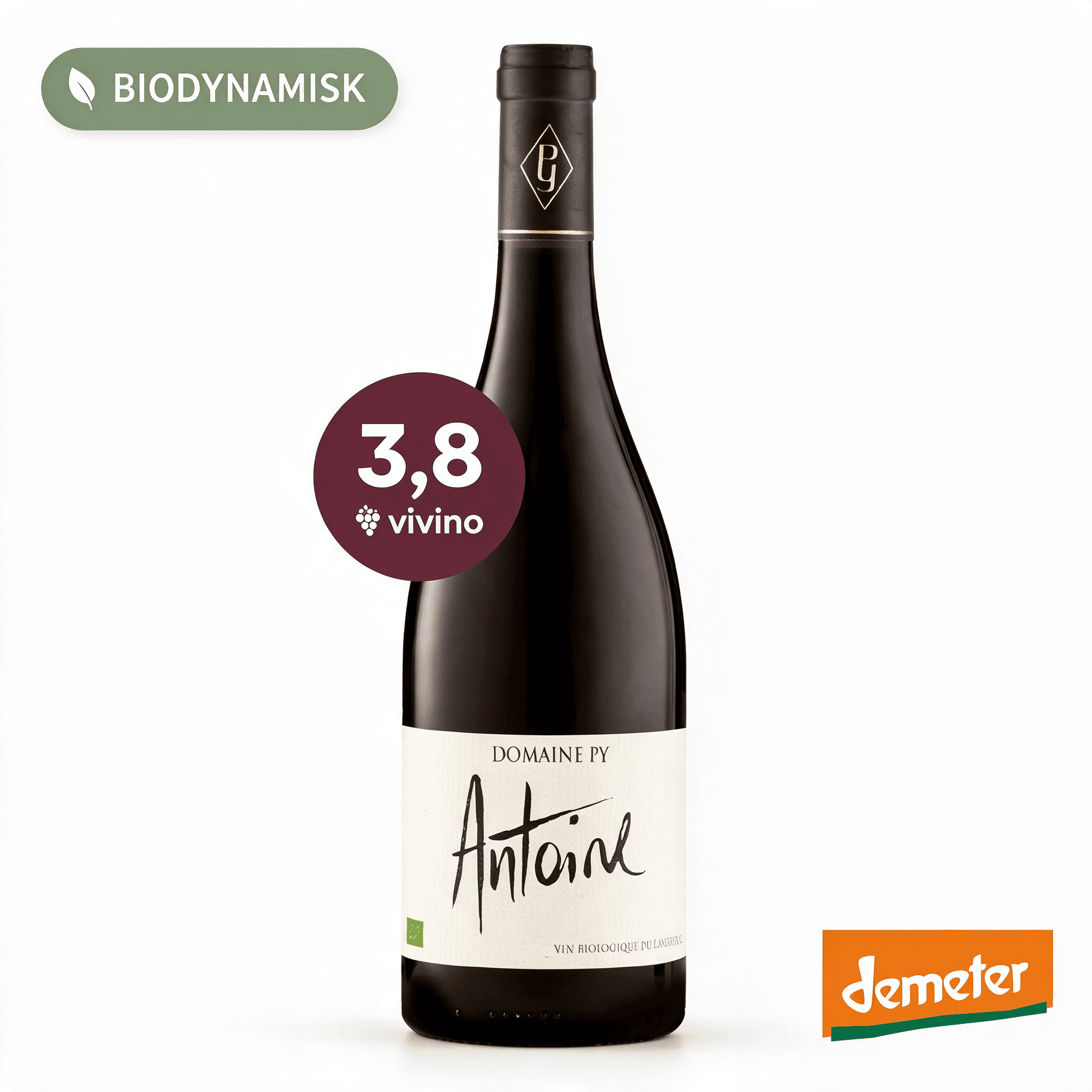 Domaine Py Antoine, biodynamisk rødvin 2023, Languedoc, Frankrig